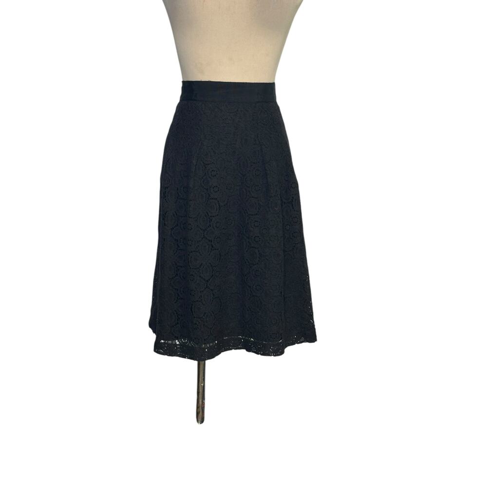 Loft black lace a line skirt size 14P